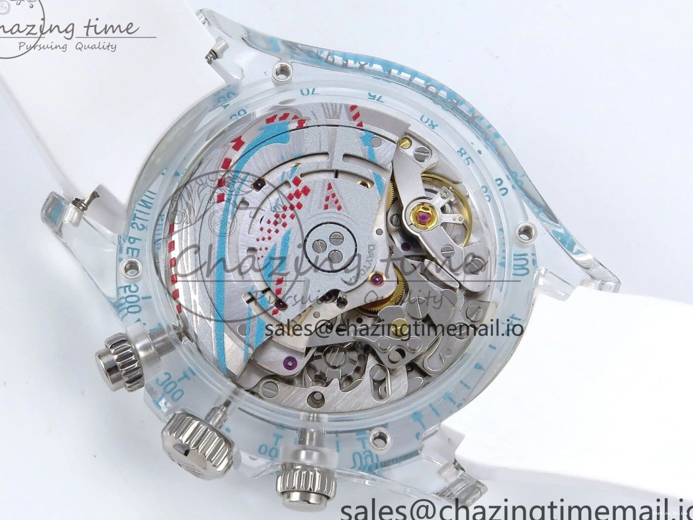 0131 Sophisticated Daytona AET Remould N6F 1:1 Best Edition Blue Dial on Rubber Strap SA 917